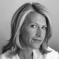 Black and white photograph of photographer Sally Gall.